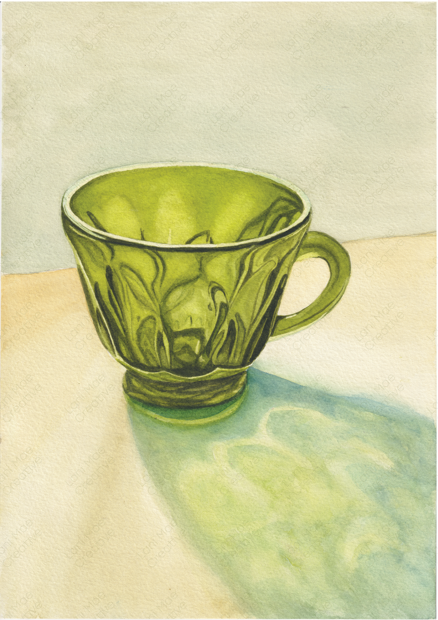 Green Teacup Fine Art Print