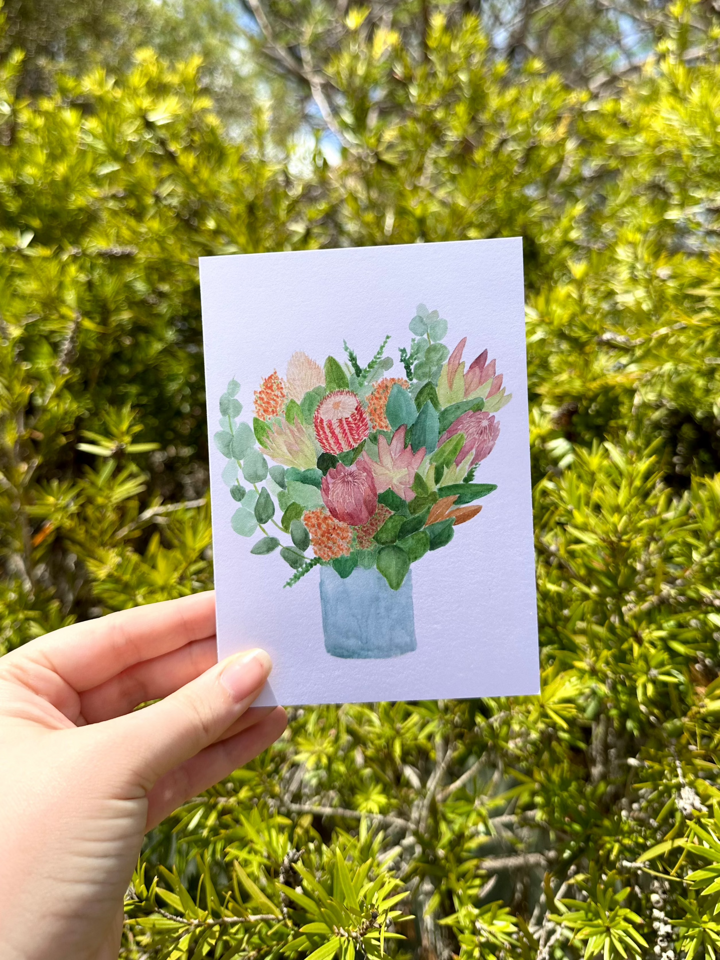 Native Flower Bouquet Greeting Card
