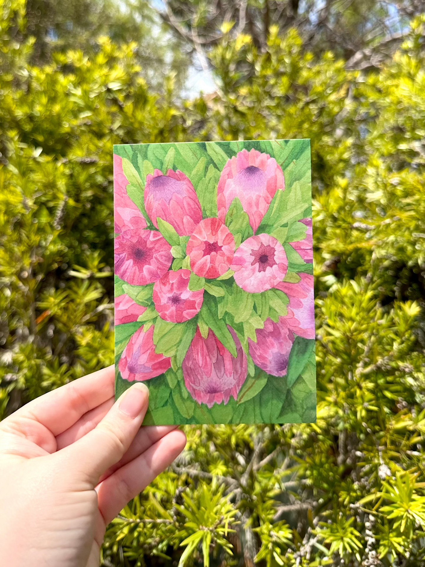 Protea Bouquet Greeting Card