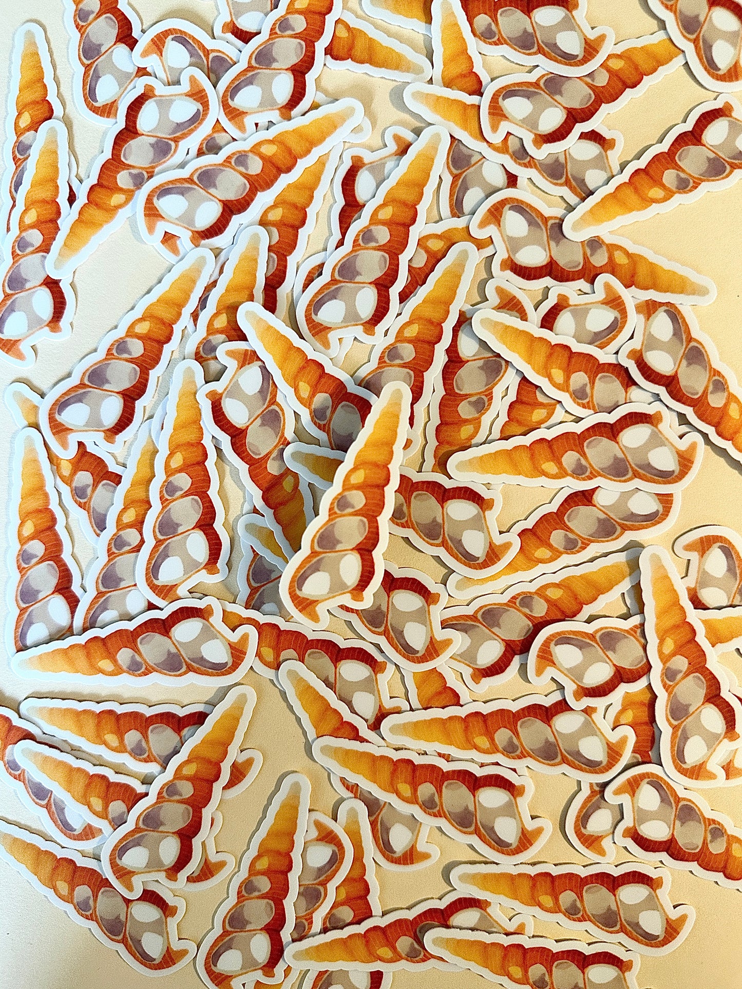 Orange Shell Sticker