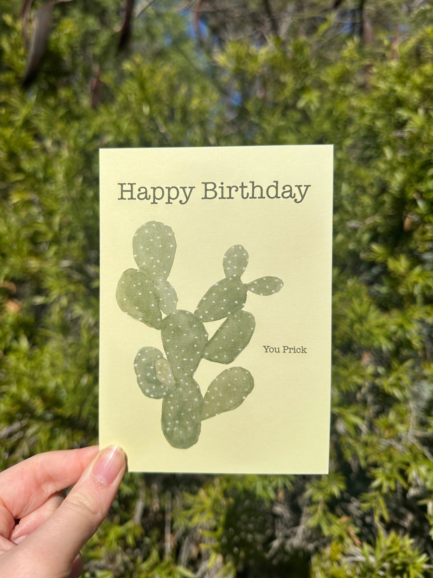 Cactus Prick Birthday Card