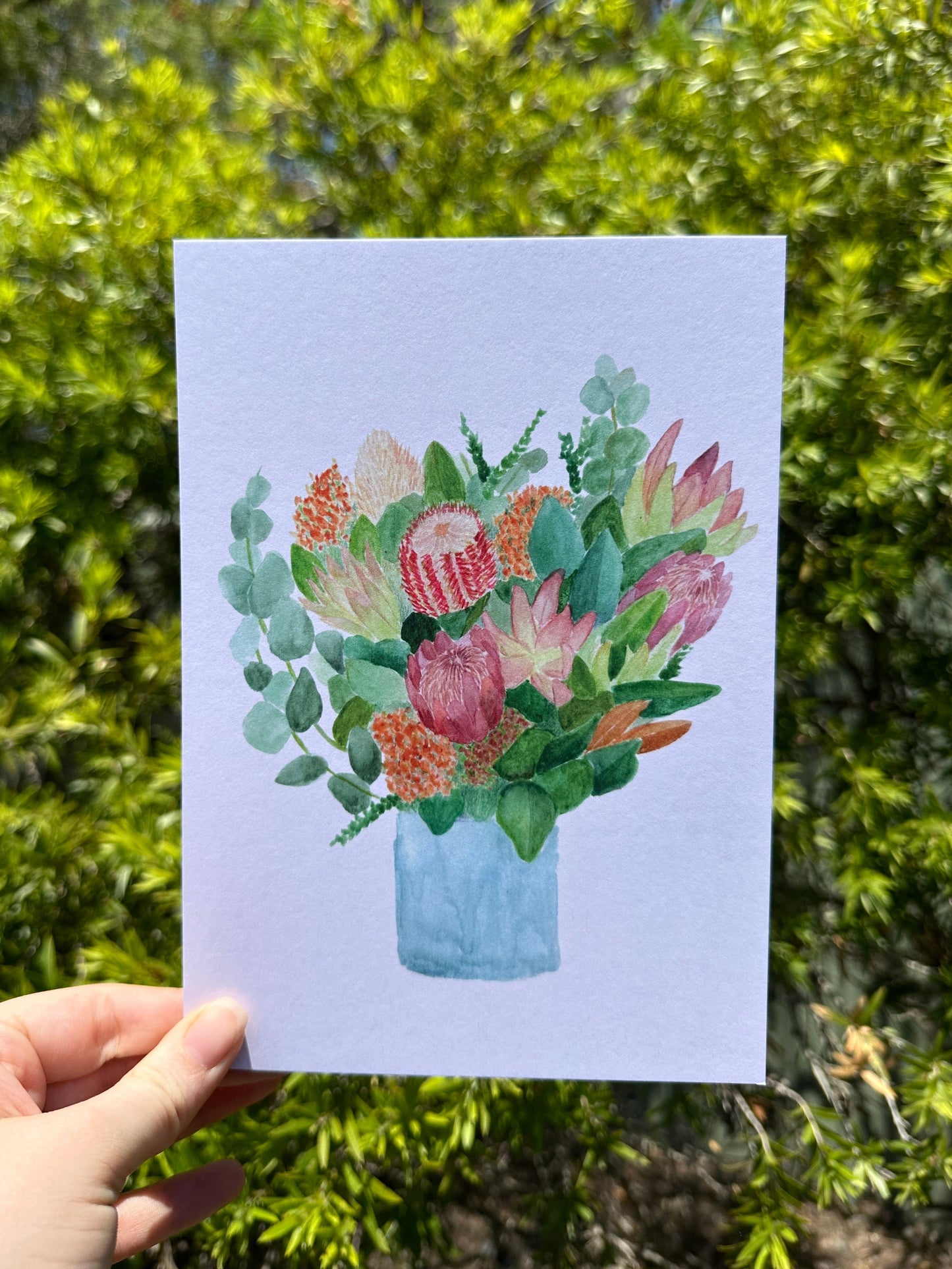 Native Flower Bouquet Postcard Print