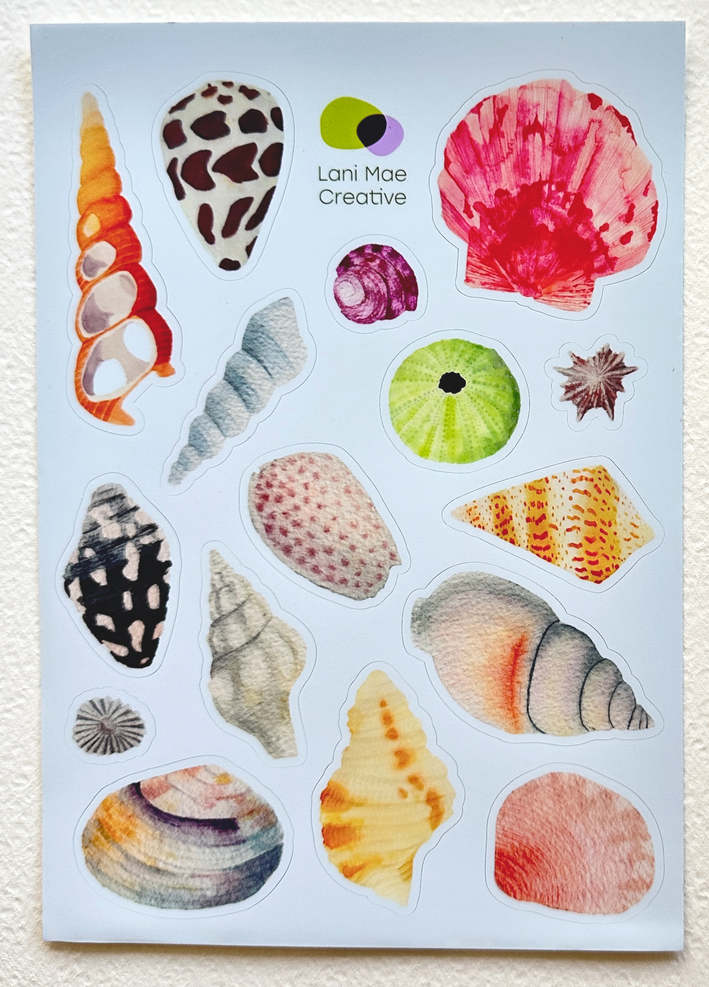 Shell vinyl sticker sheet