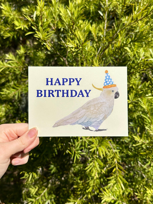 Cockatoo Birthday Card